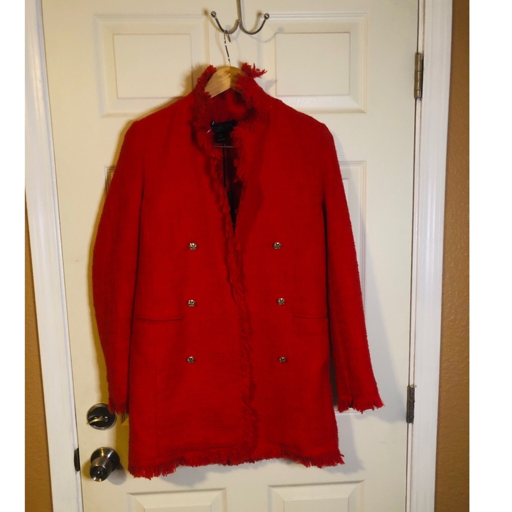 Rachel Zoe Tweed Long Line Blazer
